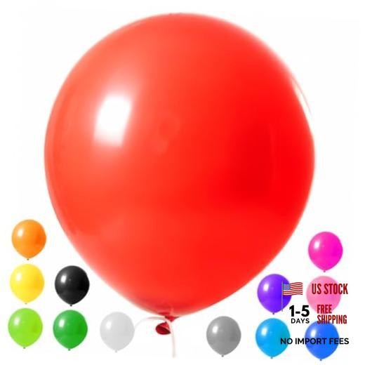 36 Inch Assorted Rainbow Large Latex Balloons, 15 PCS Big Multicolor Colorful