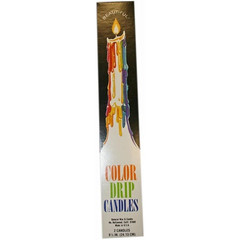 Color Drip Candles, 4-Pack (8 candles total) Multi Colored, White
