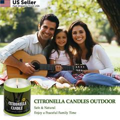 Citronella Candles Outdoor Set, 4 Pack Jar Candle 4 | 36oz, 4 9oz