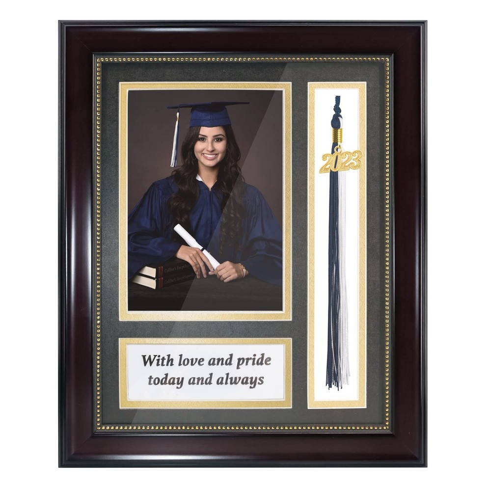GraduatePro Graduation Picture Frame 5×7 with Tassel Holder, Shadow Box Gradu…