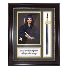 GraduatePro Graduation Picture Frame 5×7 with Tassel Holder, Shadow Box Gradu…