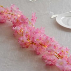 6 ft LED PINK Artificial Cherry Blossom Garland Fairy Lights Wedding Decorations