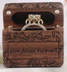 Wooden Ring Box for Wedding or Engagement, Ring Bearer Gift – Storage Box