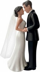 Romantic Wedding Bride & Groom Cake Topper Vintage Elegant Couple Figurine Decor