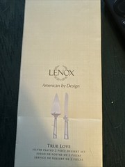 LENOX TRUE LOVE SILVER PLATED DESSERT SET – NEW