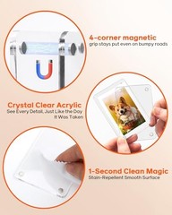 2Pcs Car Picture Holder for Visor Magnetic Picture Frame for 3 Inch 2.4″x3.5″