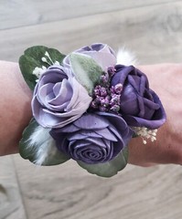Purple White Bridal Bouquet Sola Wood Bride Wildflower Lavender Wedding Flowers