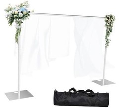 Pipe and Drape Backdrop Stand Kit Backdrop Stand for Parties 10*10FT Silver