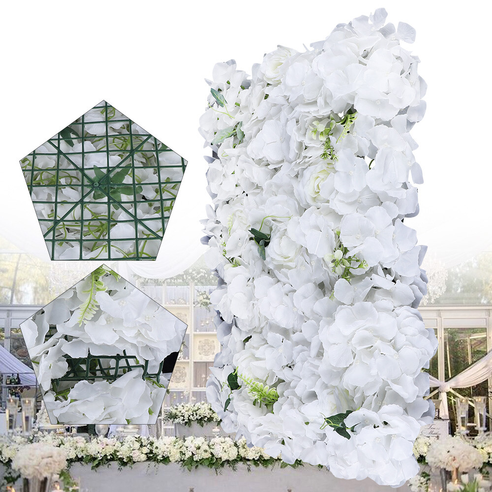 12pcs Artificial Flower Wall Panels Floral Decor Prop Wedding Party Venue Decor