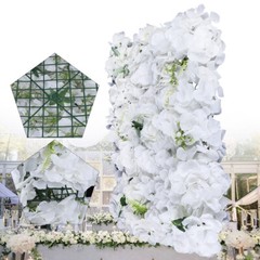 12pcs Artificial Flower Wall Panels Floral Decor Prop Wedding Party Venue Decor
