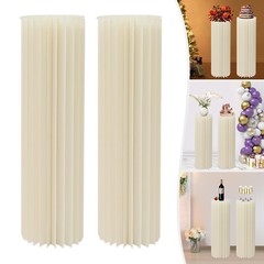 Centerpiece Stands Columns Display with Acrylic Lid Self-adhesive?Strip Design