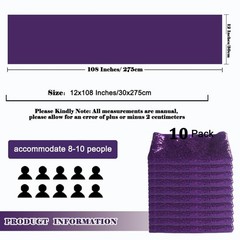 Table Runner Purple 10 Pack Sequin Table Runners 12×108 Inches Purple Table R…