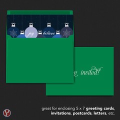 A7 Envelopes, 5 1/4″ x 7 1/4″, Green, Square Flap, 24w (90gsm), 25 per Pack