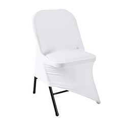 Spandex Chair Cover,12PCS,Living Room Folding Chair 12Pack White
