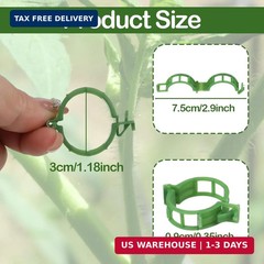 100 Pcs Plant Support Clips, Secure Plastic Plant Clips for Support Grape Vine,