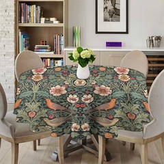 William Morris Tablecloth, Vintage Rustic Classic Art 60″ (Round), Style-12