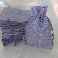 15 Burlap Bags Linen Jewelry Pouches Jute Hessian Gift Bag Wedding Favor