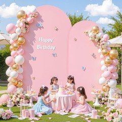 Zipper Archway Backdrop Cover Thick Stretch Spandex for Wedding Fits 4FT–7.2FT
