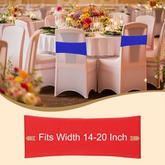 50 Pcs Spandex Chair Sashes Bows with Slider Buckle, Dark Purple