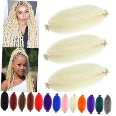 Afro Twist Hair 12Inch 3Packs Springy Twist Braids 12 Inch (Pack of 3) 613#