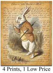 Alice in Wonderland Decoration – 8×10 Prints Unframed Wall Art Alice in Wonde…
