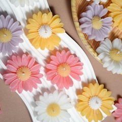 54Pack Silicone Flower Mold for Candles Set, 4pack Daisy Sunflower Molds with 50