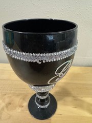 Bride and Groom Rhinestone Goblet Set