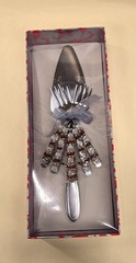 Beautiful Beaded Wild Eye Designs Cake Serving Set Party Special Occasion Forks
