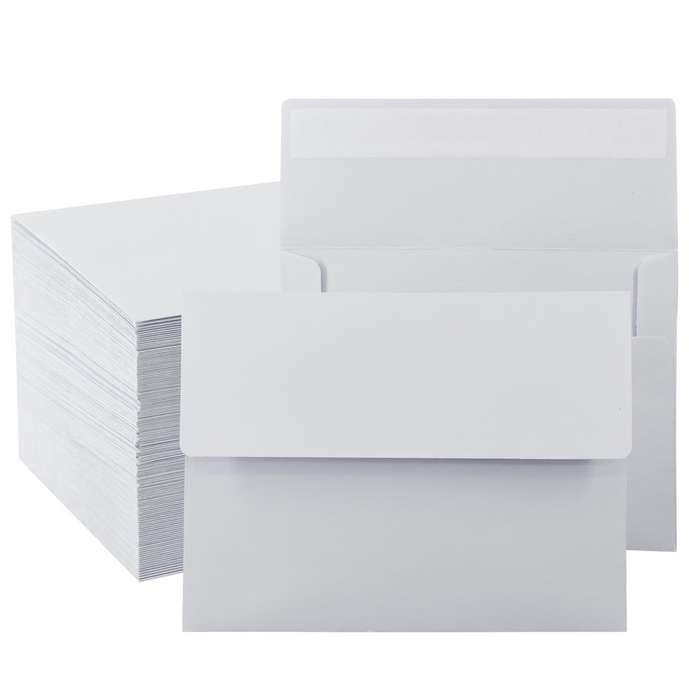 VANRA 150 Pack A2 Invitation Envelopes for 4.25×5.5 Greeting Cards A2, White
