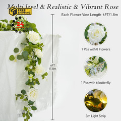 Biutee 2PCS 13Ft Depth: 12.17 ft, Width: 0.98 Height: White