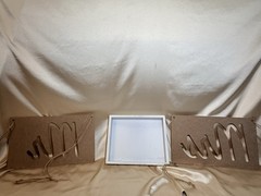 David Tutera Mr & Mrs Chair Signs Table Decoration Set Gold Gray Wedding 3pc