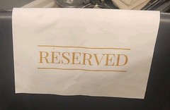 Set of 12 «RESERVED» Chair Back Signs – Elegant Wedding Décor, Wedding Signs