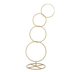 5 ft GOLD Metal HOOPS Pillar BACKDROP STAND Wedding Party Events Home Supplies