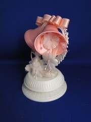 New Vintage Wilton «Petite Elegance» Wedding CakeTop, Pink satin bells, 106-343