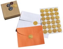 Glitter Stickers Circle Dots 1 Inch Sparkly Labels Envelope Seals 25mm
