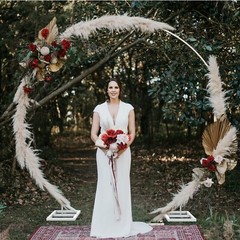 Large Round Arch Backdrop Stand Metal Wrought Iron Circle Wedding Background New
