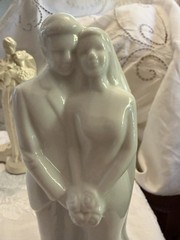 House Of Lloyd Bride & Groom Figurine Porcelain Ceramic White 8” Vintage Wedding