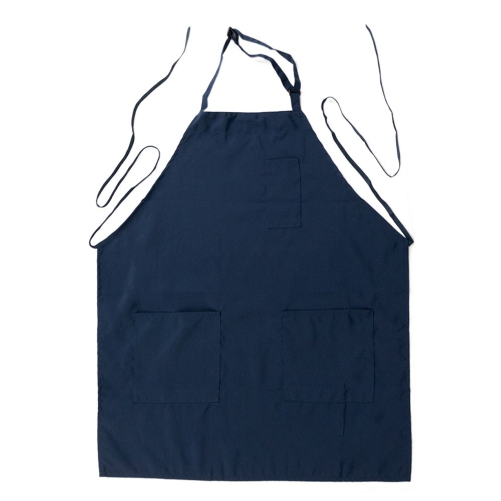 NAVY BLUE Premium Polyester Kitchen Chef Apron with Adjustable Neck and Long