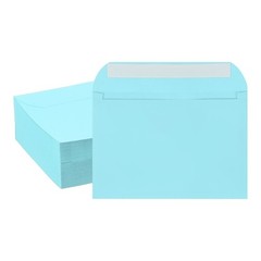 100 Pcs Self Sealing Envelopes 7.8×5.5 Inch for Invitations A7 Light Blue