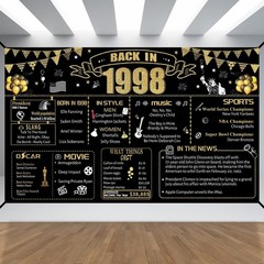 28th Decorative Cloth for Women or Men, Birthday Banner With Holes, Built-in …