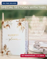 Beautiful Boho Wedding Planner Book and Organizer – Enhance Excitement and Makes