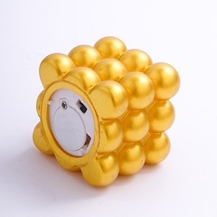 Gold 2 Metallic 2″ Bubble Cube Flameless LED Candles Centerpieces Party Events
