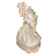 Vintage 1950s Wedding Cake Topper Bride Groom Dated 1/5/1952 Mid Century Decor