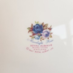 Royal Albert Moonlight Rose Butter Dish with Lid – 1st Quality English Bone Chin