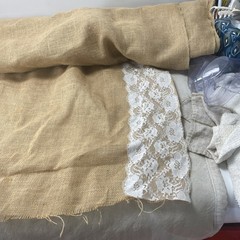 Burlap Aisle Runner Wedding Ceremony 40”X 15’ Natural Burlap Lace Wedding Aisle