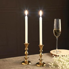 Rely+ Gold Candle Holders Set of 2 Decorative Centerpiece Table Medium,