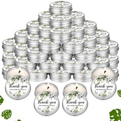 MTLEE 50 Pcs Greenery Wedding Candles Gift Favors for Guests 1 Oz Lavender…