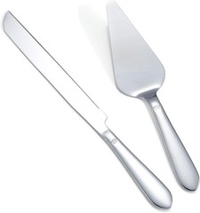 Cake Cutting Set for Wedding, Elegant Cake Knife and Server Set with Thickened S
