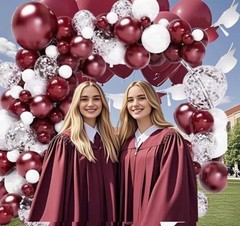 Maroon Graduation Party Decorations/Graduation Decorations Maroon White