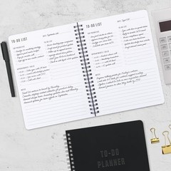Durable 2026 Daily Planner – 7″ x 10″ Daily Planner with Weekly & Monthly Black